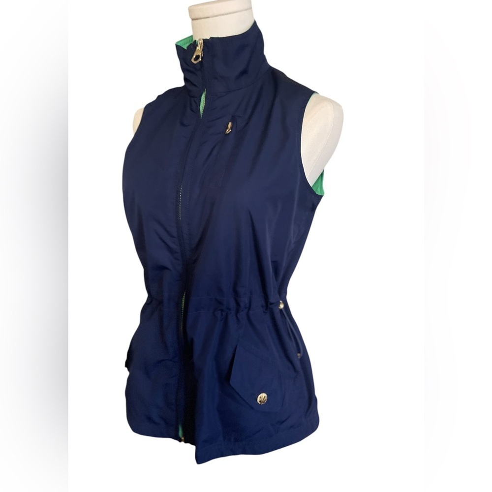 Ralph Lauren Reversible Green and Navy Women's Vest - Picture 9 of 14